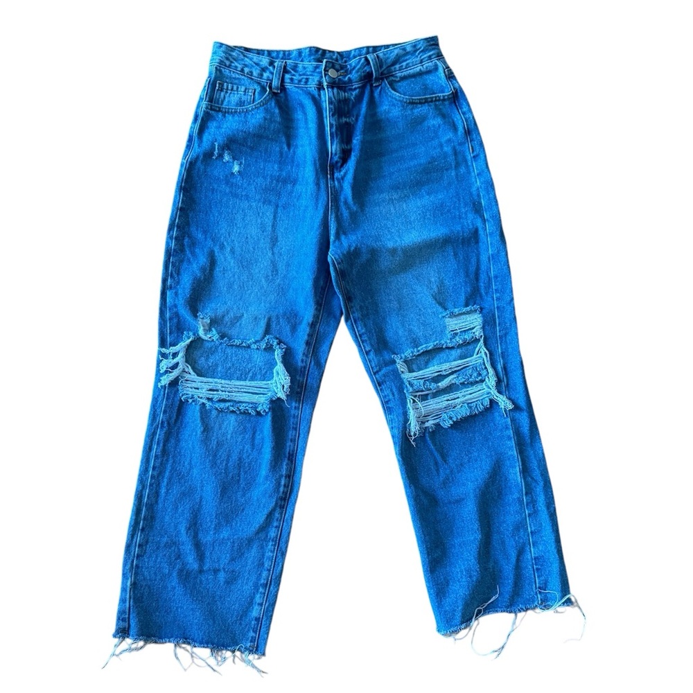 Wide Leg Ripped Jeans - Picture 1 of 3